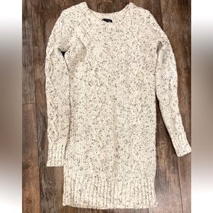 American Eagle cream cable knit sweater dress